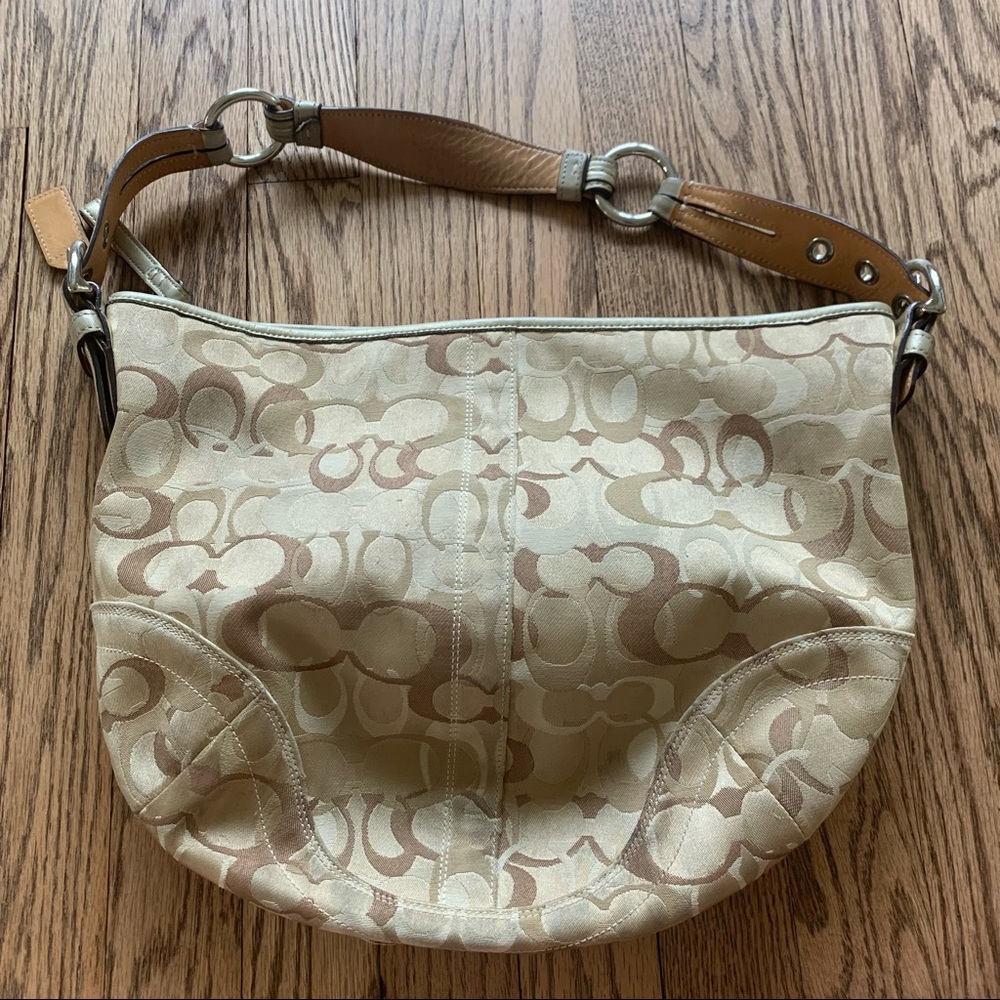 Coach Emblem Tan Shoulder Bag